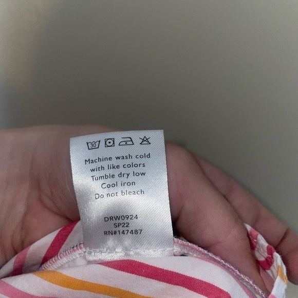 Draper James Deana Smocked Midi Dress in Multi Stripe Size Medium - Picture 12 of 13